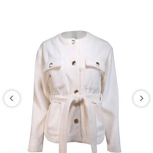 Joie Cream Teddy Jacket with Belt